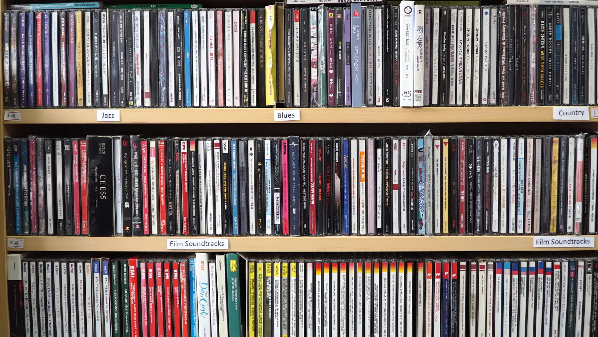 Classical, soundtracks, chill, dance, jazz, blues…