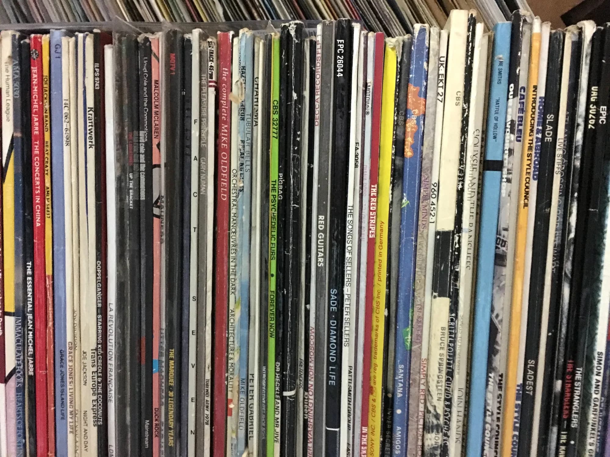 A wall of vinyl at VIBE