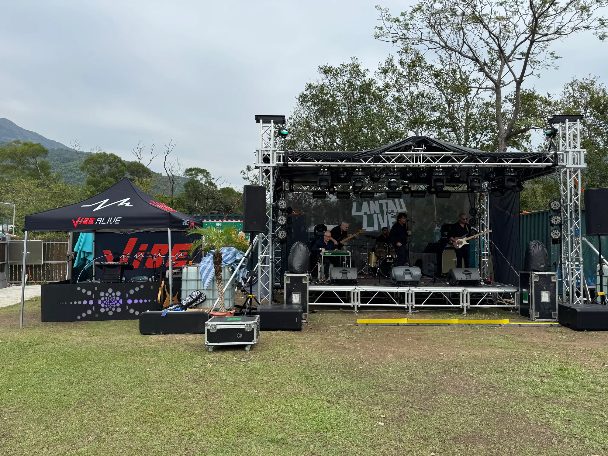 The Lantau Live stage and the VIBE Alive tent at Pui O
